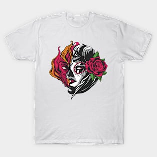 Beautiful Mexican Fire Girl T-Shirt